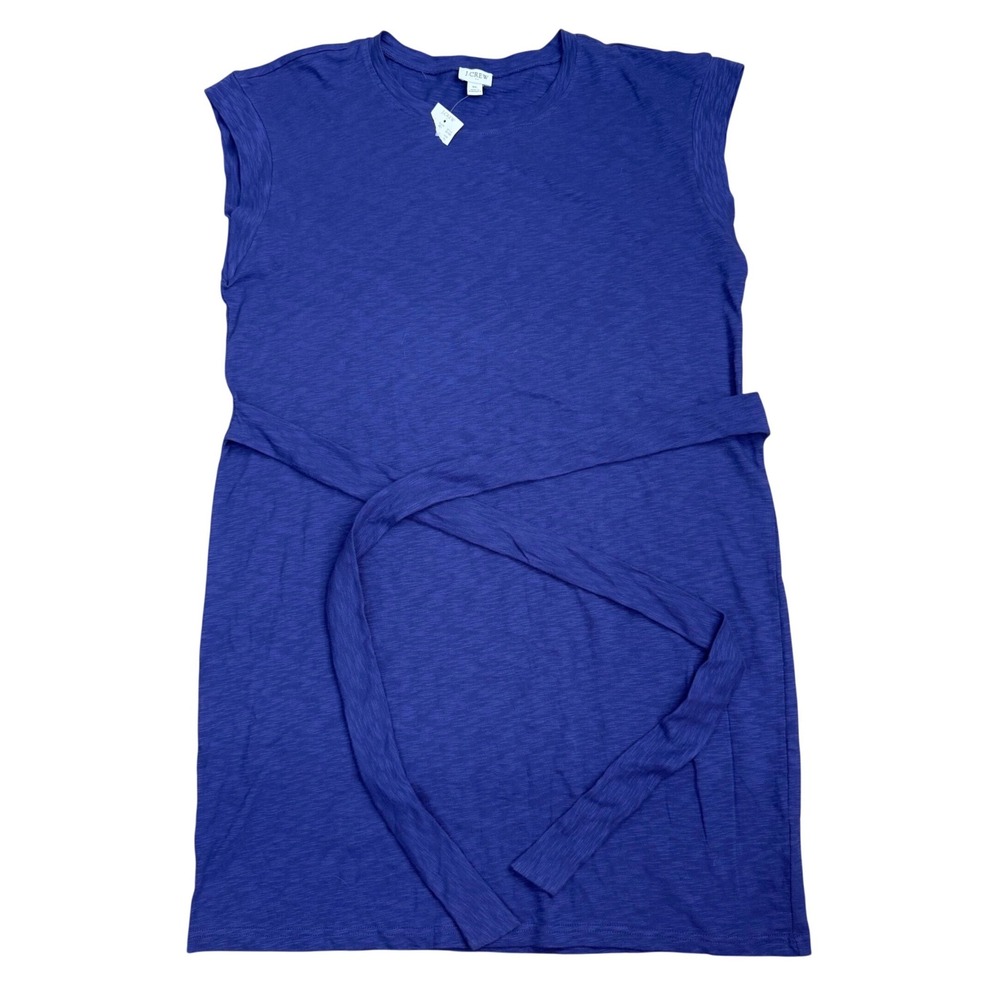 J.Crew Slub Tie-Waist T-Shirt Dress Women XL 100% Cotton Casual Minimalist NWT
